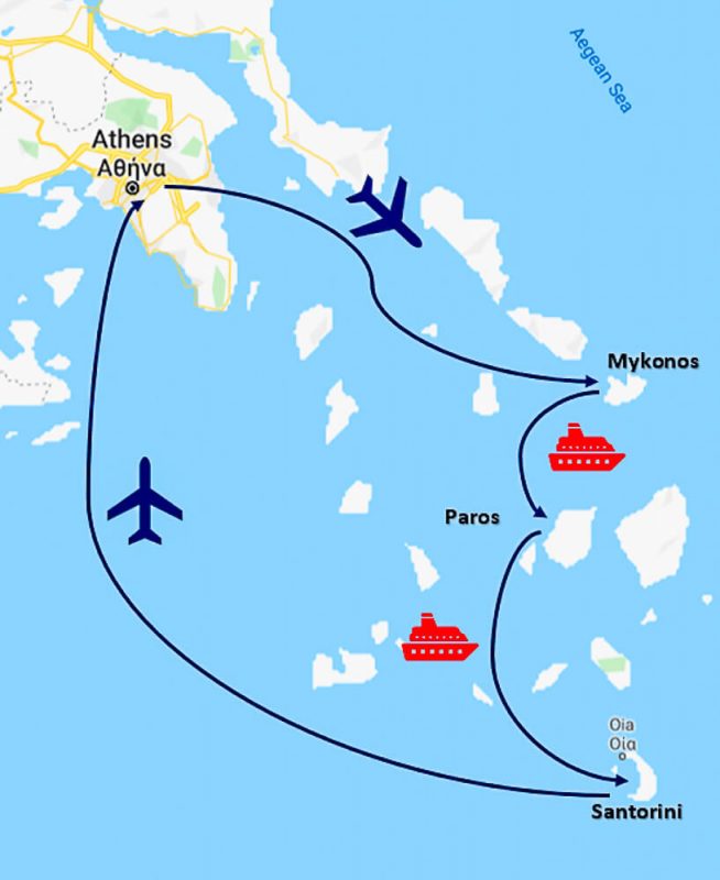 greek islands trip planner
