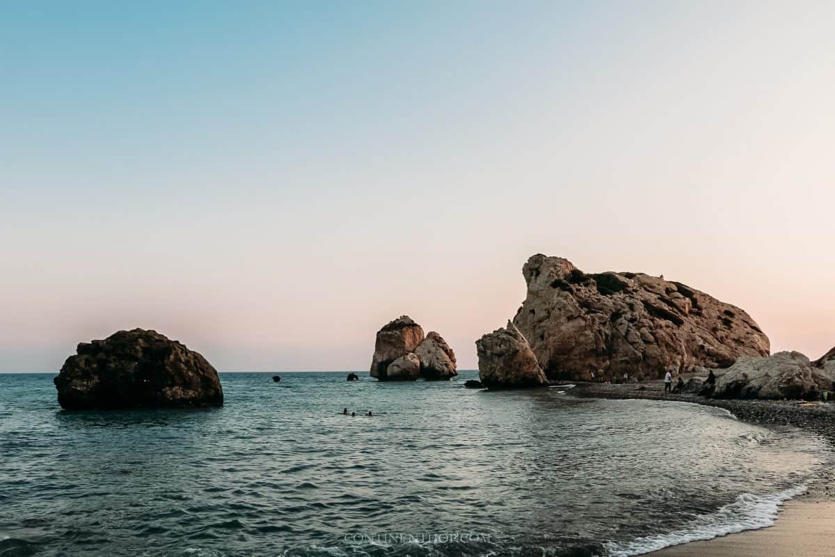 cyprus sunset beach rocks